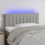 vidaXL LED uzglavlje svjetlosivo 90x5x78/88 cm od tkanine Cijene