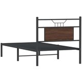 vidaXL Posteljni okvir brez vzmetnice hrast 75x190 cm inženirski les | Shoptok.si