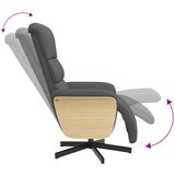  Naslonjač od tkanine s osloncem za noge tamnosivi | shoptok.hr