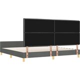  Krevetna konstrukcija Tamno siva 200 x 200 cm tkanina | shoptok.hr