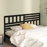  Uzglavlje za krevet crno 186 x 4 x 100 cm od masivne borovine | shoptok.hr