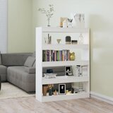 vidaXL Ormarić za knjige / sobna pregrada sjajni bijeli 100x30x135 cm | shoptok.hr