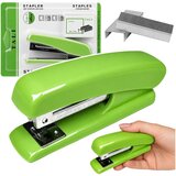  Metalna uredska klamerica do 25 listova 24/6 26/6 spajalice zelene boje | shoptok.hr