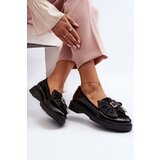 Laura Messi Women's Patent Loafers With Bow 2786 Black | ePonuda.com