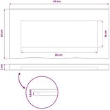  Pravokutni stolni vrh 40 x 30 x 3 cm Pravokutni - Bijela 90 x 55 x 3 5 cm Živi rub 1 strana | shoptok.hr