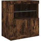  Komoda s LED svjetlima boja dimljenog hrasta 162 x 37x 67 cm Slike
