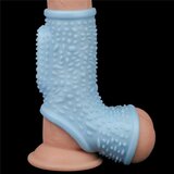 Lovetoy Vibrating Drip Knights Ring with Scrotum Sleeve Blue Lvtoy00662 | ePonuda.com