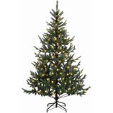  Umjetno božićno drvce s nogom 150 cm 150 LED lampica - Zelena 150 cm s LED svjetlima | shoptok.hr