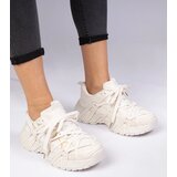 D/CEO marka niezdefiniowana Beige chunky sole sneakers Telda | Shoptok.si