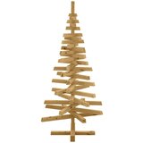 vidaXL Božična drevesa z stojalom Rjava 120 cm Trdna borovina | Shoptok.si
