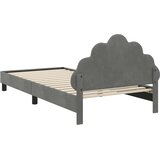  za djecu s uzglavljem Tamnosiva 80 x 200 cm Baršun | shoptok.hr