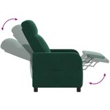  Fotelja s nagibom Tamnozelena Baršun | shoptok.hr