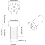  Sigurnosna matica 12 pcs Srebrno M6 x 15 mm Čelik | Eponuda.com