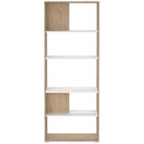 Tvilum Bijela/u prirodnoj boji biblioteka u dekoru hrasta 80x205 cm Sign – | shoptok.hr