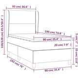 Krevet s oprugama i madracem krem 90 x 190 cm od tkanine | Eponuda.com