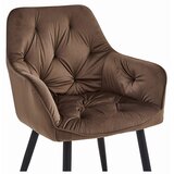  JORK stolica - smeđi baršun / crne noge x 1 | shoptok.hr