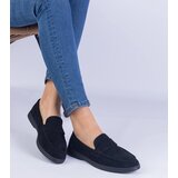 Gemre Black classic perforated eco-suede loafers Sargossi | Shoptok.si