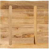 Stolna Mizna plošča z naravnim robom 40x40x3,8 cm trden robusten mango | Shoptok.si