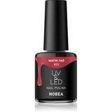 NOBEA UV & LED Nail Polish gel lak za nohte z uporabo UV/LED lučke sijajen odtenek Warm red #25 6 ml | Shoptok.si