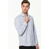 Dewberry G625 LINEN SHIRT-PLAIN BLUE | shoptok.hr