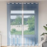 Voile zavjese s ušicama 2 kom kraljevsko plave | shoptok.hr