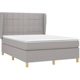  Krevet s oprugama i madracem svjetlosivi 140x190 cm od tkanine | shoptok.hr