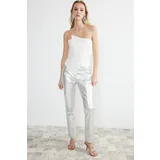 Trendyol White Woven Body Fitted Bustier