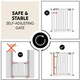Hauck zaštitna ograda Open N Stop 2 (75 - 80 cm) - Bijela | shoptok.hr