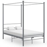  Za krevet s nadstrešnicom sivi metalni 140 x 200 cm Cijene