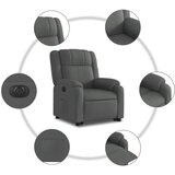  Električni naslonjač na podizanje od tkanine tamnosivi | shoptok.hr