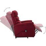  Fotelja na podizanje od tkanine crvena boja vina - boja crnog vina 1 | shoptok.hr
