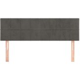  Posteljno vzglavje 2 kosa temno sivo 72x5x78/88 cm žamet, (20739656) | Shoptok.si