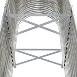  Povišena vrtna gredica od pocinčanog čelika 114 x 40 x 68 cm srebrna | shoptok.hr