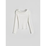 Reserved - Džemper otvorenih ramena - krem | shoptok.hr
