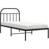 vidaXL Metalni okvir za krevet s uzglavljem crni 90x200 cm | shoptok.hr
