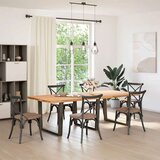  Noge jedilne mize V-oblika 3 kosi naravno jeklo 100x(72-73,3)cm, (21828598) | Shoptok.si