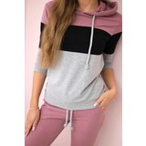 Kesi Set with colorful stripes dark pink+black | shoptok.hr