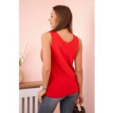 Kesi Włoski Women's satin blouse with a waterneck – an elegant cut red | ePonuda.com