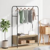 vidaXL Stojalo za oblačila s policami Sonoma hrast 100x44x160 cm | Shoptok.si