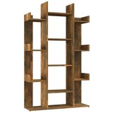 Maison Chic Knjižna omara - Knjižni regal dimljeni hrast 86x25,5x140 cm inženirski les, (21725616) | Shoptok.si