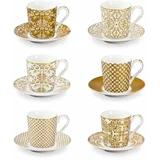 Tescoma Porcelanaste skodelice v kompletu 6 ks v zlati barvi My Coffee –