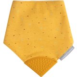 Canpol Cloth Bib with Teether slinček z grizljajočim delom Yellow 1 kos Cene