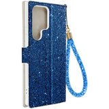 AVIZAR Ultra blešcec ovitek za Samsung S23, vgrajena denarnica, Disco Glam Edition modra, (20938253) | Shoptok.si
