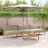  Set sofe s jastukom 4 pcs Sivo-smeđa Čvrsto drvo akacije | shoptok.hr