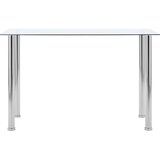  Blagovaonski stol prozirni 120 x 60 x 75 cm od kaljenog stakla | shoptok.hr