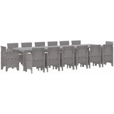  Vrtni set za objed 15 pcs Svijetlo siva, krem bijela Polt ratan | Eponuda.com
