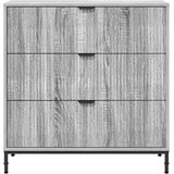 vidaXL Strani šal Siva sonoma 79.5 x 33 x 82 cm Konstruiran les | Shoptok.si