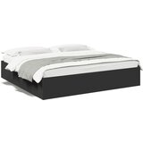 Furnova Posteljni okvir črn 200x200 cm inženirski les, (21940109) | Shoptok.si