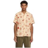 Rvlt Revolution Srajce z dolgimi rokavi Short Sleeved Cuban Shirt 3169 - Red Večbarvna | Shoptok.si