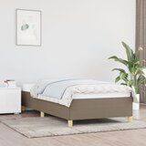 Maison Chic Posteljni okvir - Enojna postelja - Postelja za odrasle brez vzmetnice Taupe 80x200 cm Tkanina-J7652, (21767370) | Shoptok.si